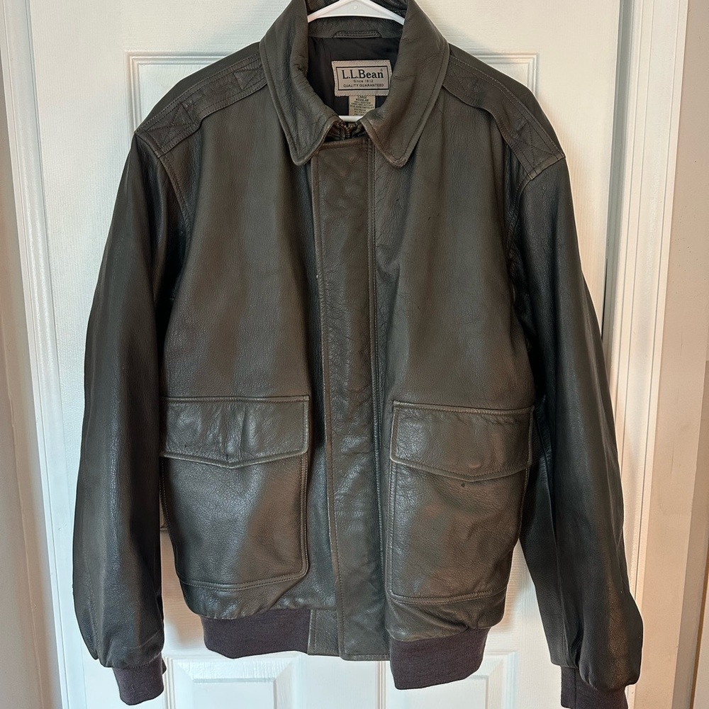 L.L. Bean Men's Brown Leather Jacket